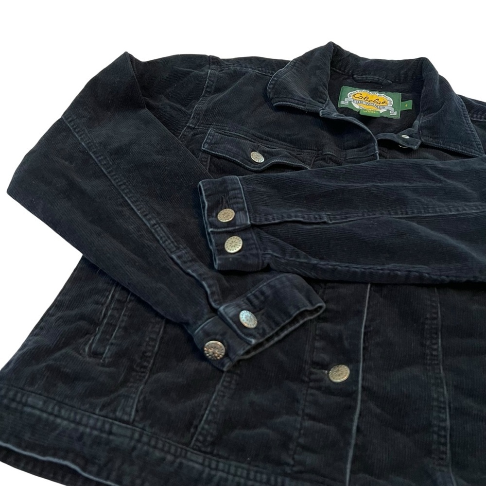 Cabela's Women's Small Navy Corduroy Jacket Button Front Stretch Trucker - Picture 2 of 7